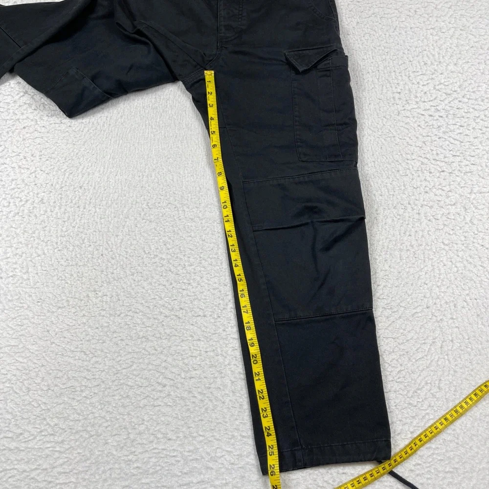 Empyre Cargo Pants Mens 28 Black Relaxed Fit Utility Streetwear Grunge Skate